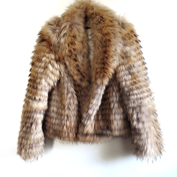 NWT Alice + Olivia 100% Asiatic Raccon Fur Coat - Picture 6 of 16
